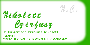 nikolett czirfusz business card